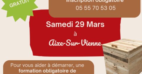 Composteur en bois Gratuit Inscription obligatoire 05 55 70 53 05 Samedi 29 mars à Aixe-sur-Vienne Pour vous aider à démarrer, une formation obligatoire de 30 minutes sur la pratique du compostage aura lieu lors de la distribution