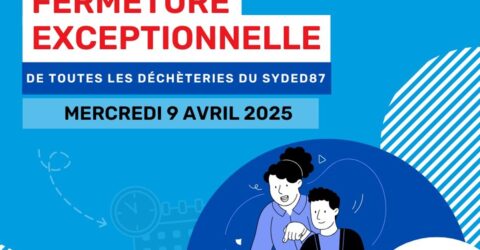 Formation de agents Fermeture exceptionnelle de toutes les déchèteries du Syded 87 Mercredi 9 avril 2025 Economie circulaire Territoire engagé